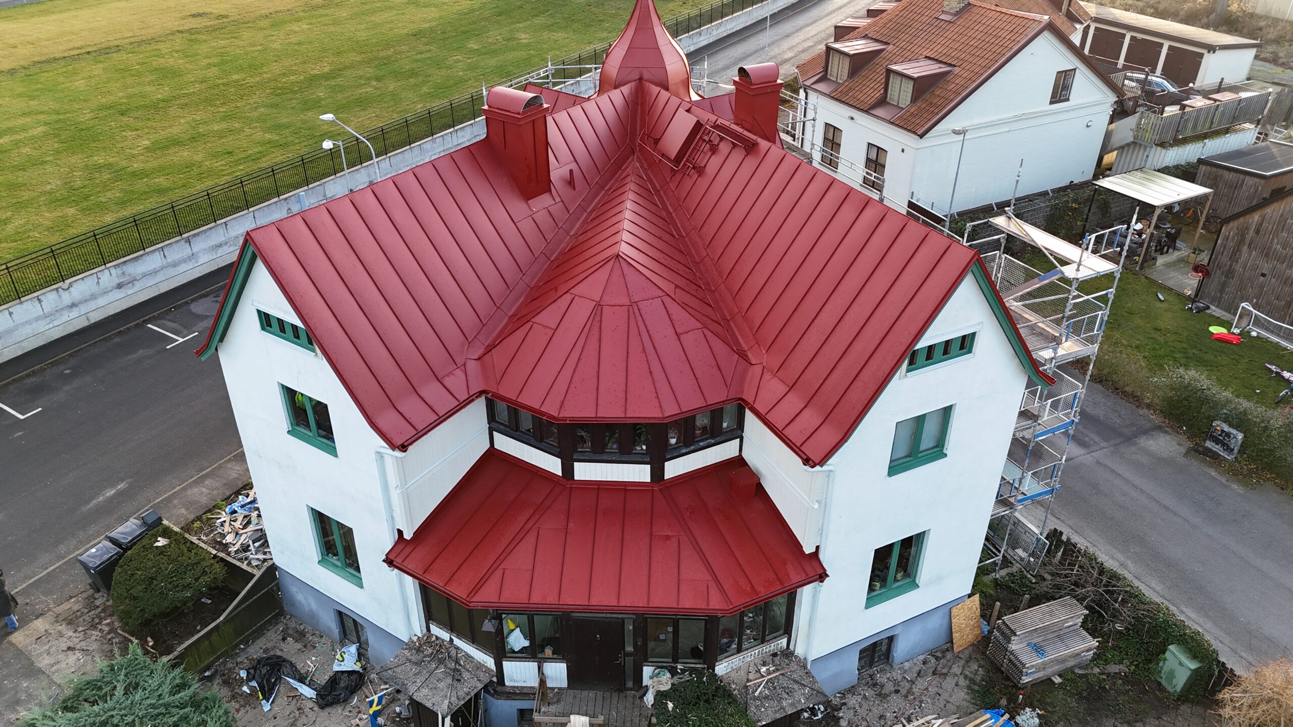 Takrenovering privatvilla Ystad Skåne